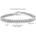 Pulseira Tennis em Cobre com Zircónias | Fecho em Forma de Oito | Elegaância Premium