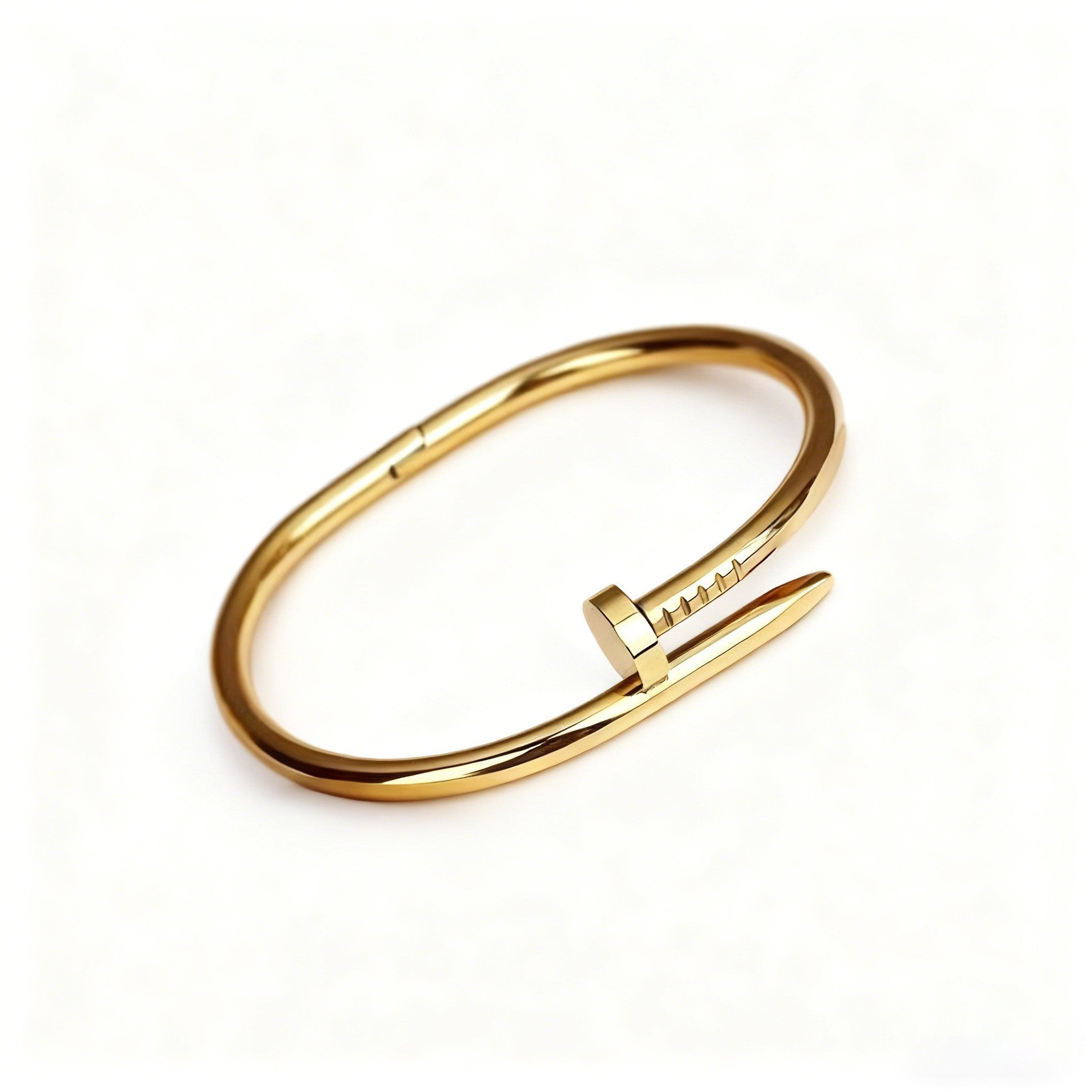 Pulseira Feminina Texturada em Aço de Titânio | Banho a Ouro 18K | Não Oxida