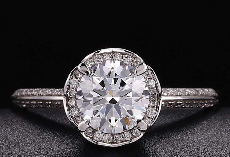 Anel de Noivado Elegante | Ouro 18K com Diamante Lab-Grown | Não Oxida