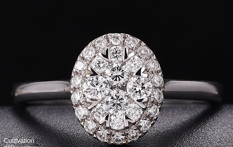 Anel de Noivado Elegante | Ouro 18K com Diamante Lab-Grown | Não Oxida