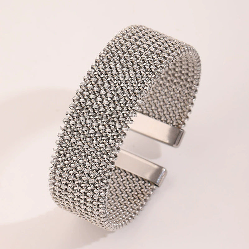 Pulseira Corda de Couro com Aço Inoxidável | Masculina e Unissexo