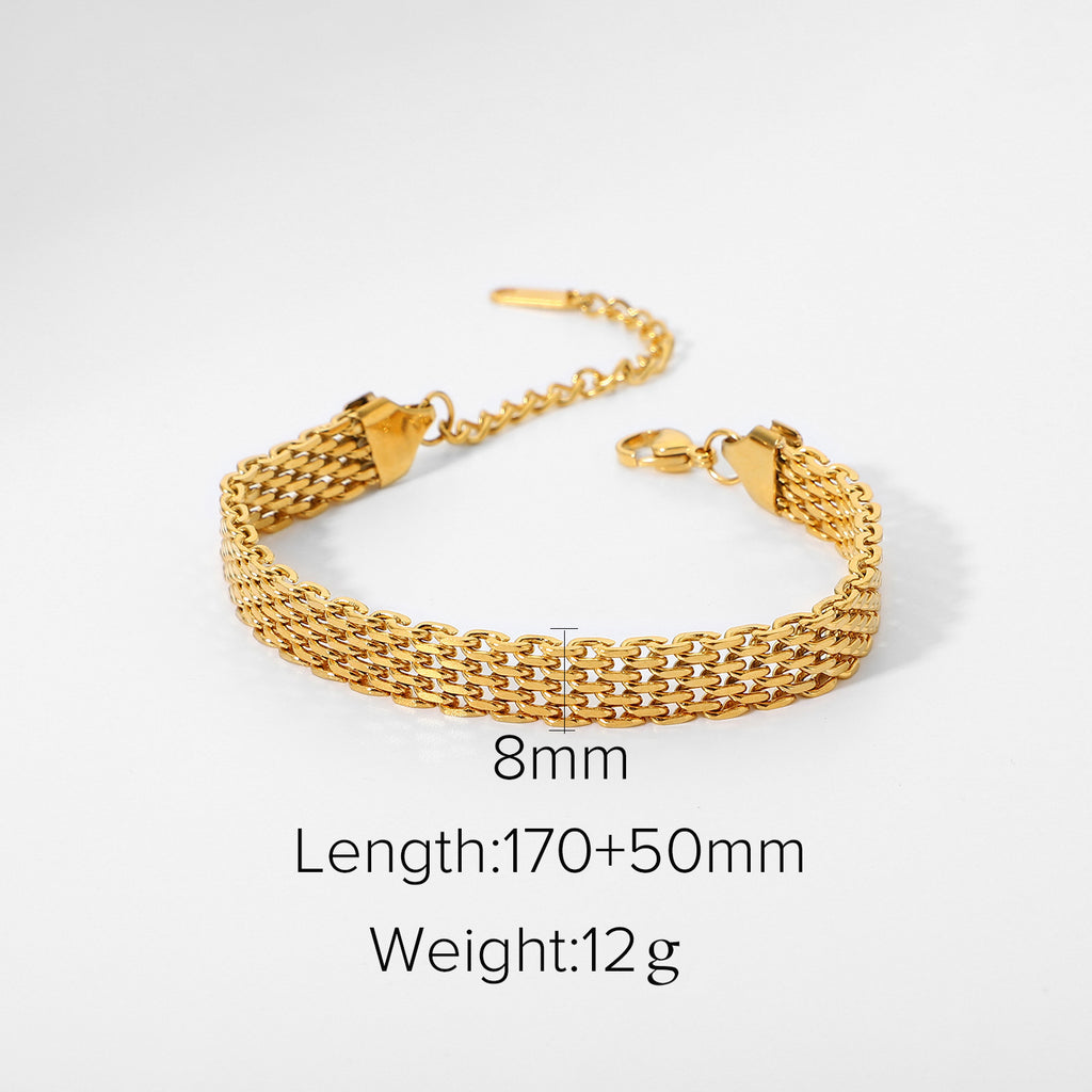 Pulseira Trançada em Aço de Titânio | Resistente e Elegante