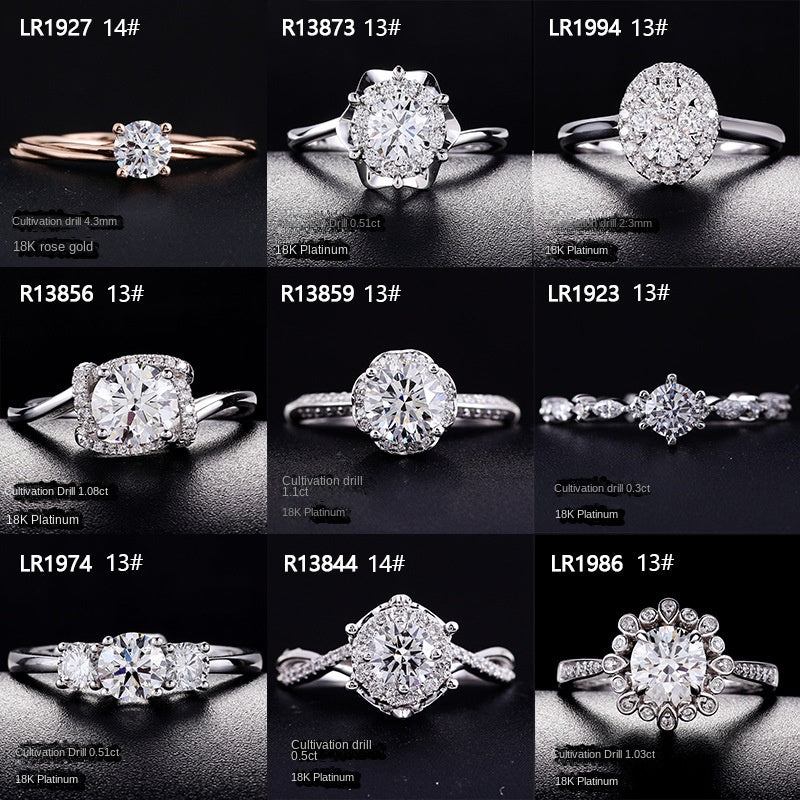 Anel de Noivado Elegante | Ouro 18K com Diamante Lab-Grown | Não Oxida