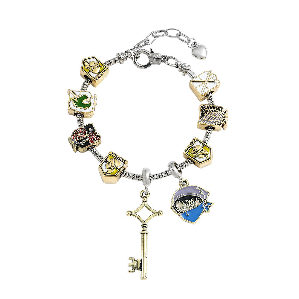 Pulseira Pandora Temática | Harry Potter & Attack on Titan | Fãs de Anime e Fantasia