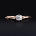 Anel de Noivado Elegante | Ouro 18K com Diamante Lab-Grown | Não Oxida
