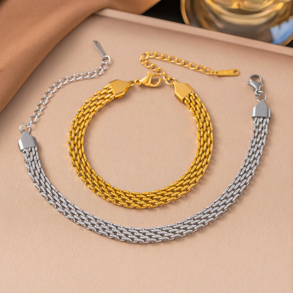 Pulseira Trançada em Aço de Titânio | Resistente e Elegante