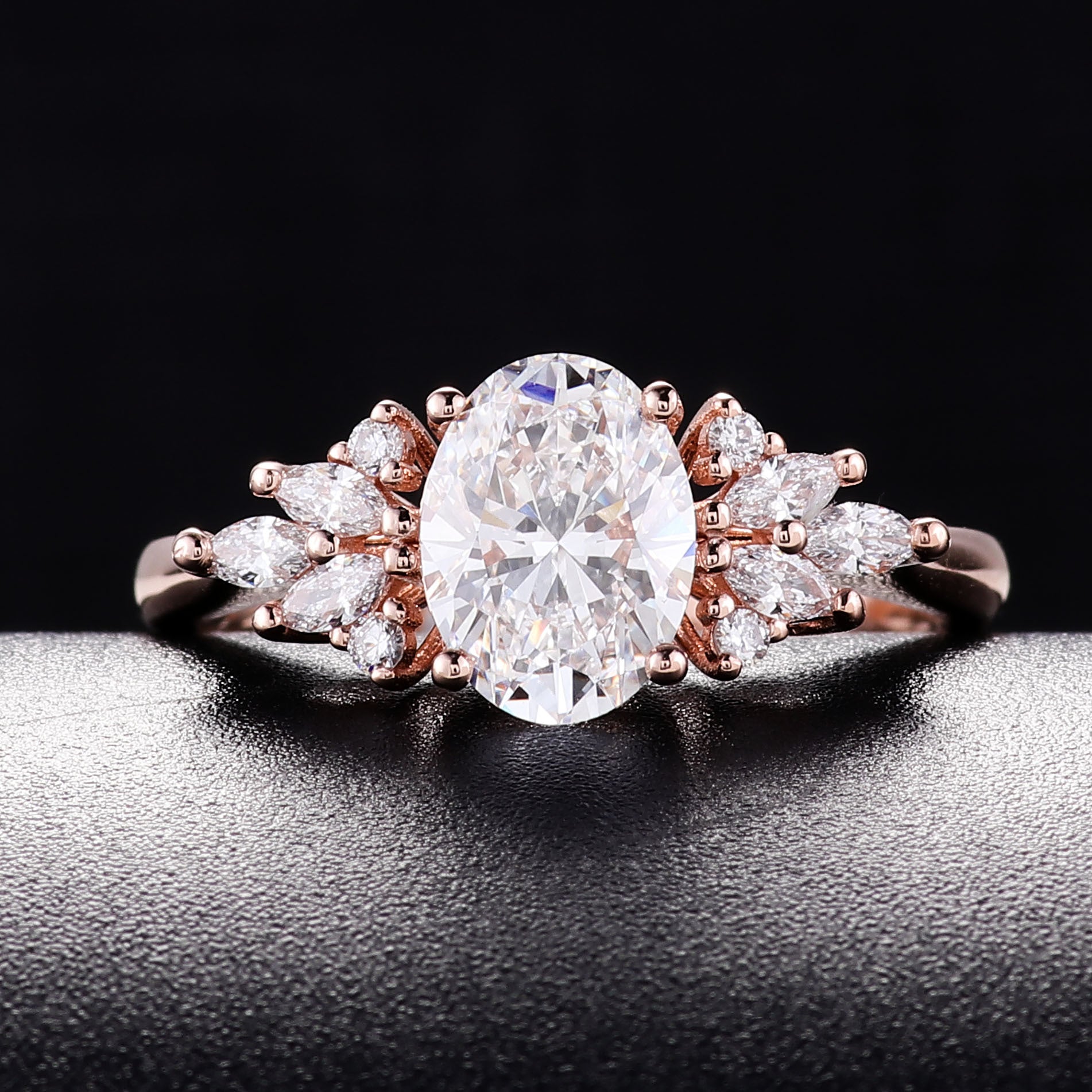 Anel de Noivado Elegante | Ouro 18K com Diamante Lab-Grown | Não Oxida
