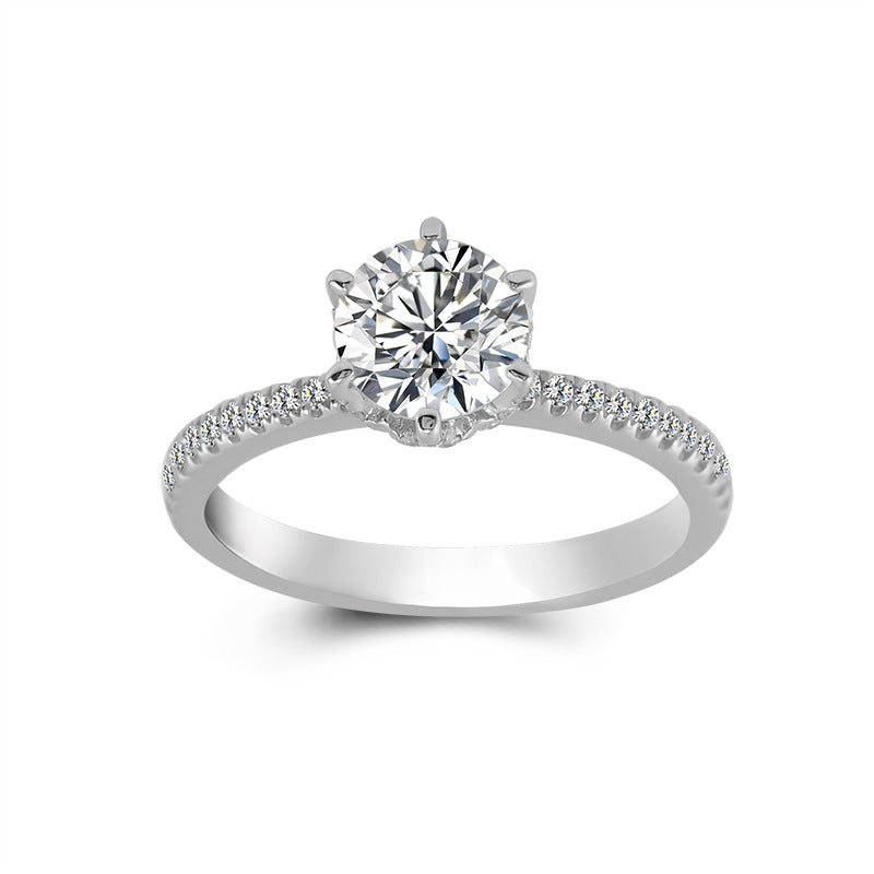 Anel de Noivado Elegante | Ouro 18K com Diamante Lab-Grown | Não Oxida