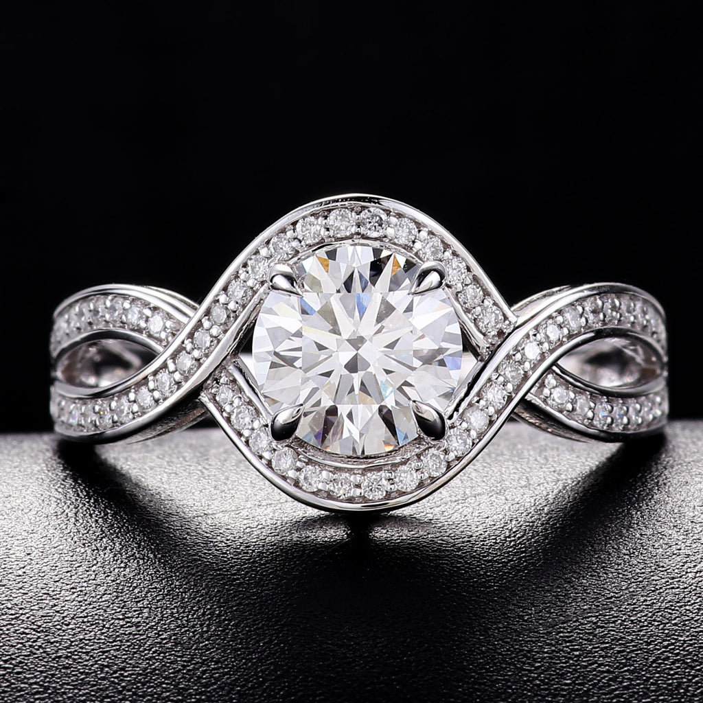 Anel de Noivado Elegante | Ouro 18K com Diamante Lab-Grown | Não Oxida